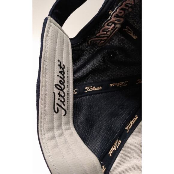 Titleist Golf Adjustable Hat Cap Front Rubber Logo Button Breathable Blue Pink - Picture 10 of 10